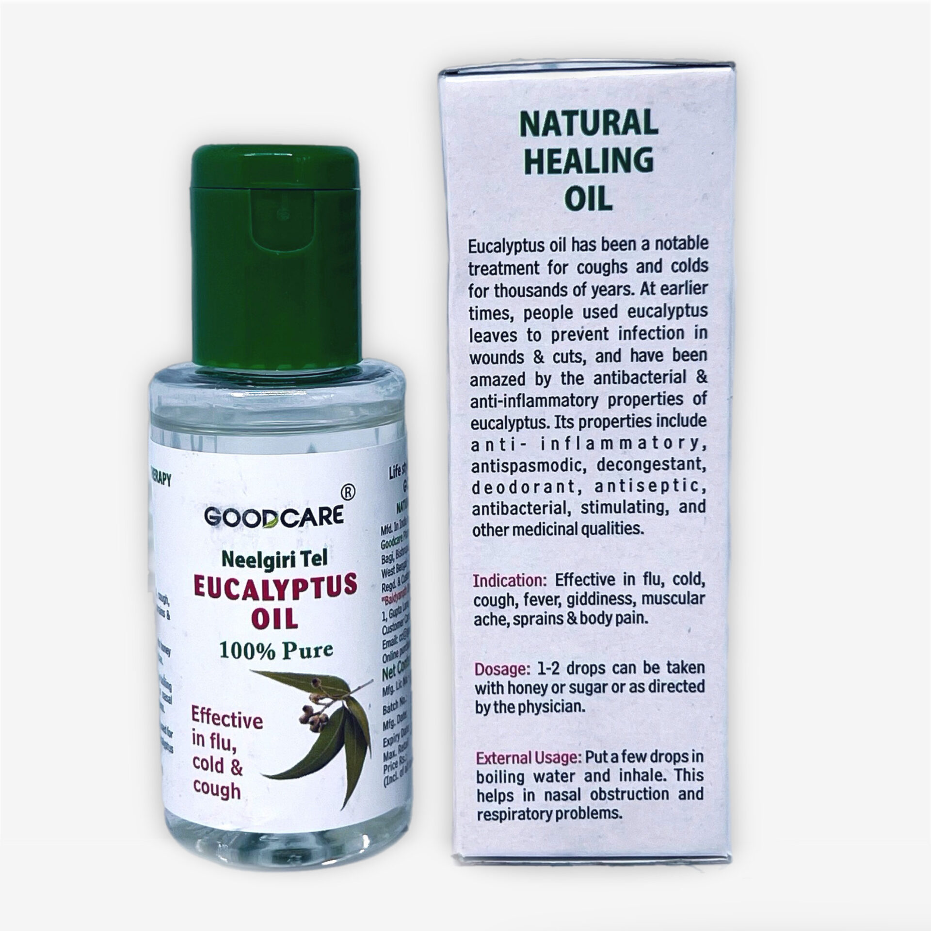 Eucalyptus oil Neelgiri Baidyanath Goodcare (Евкаліптова олія) 50 ml._1